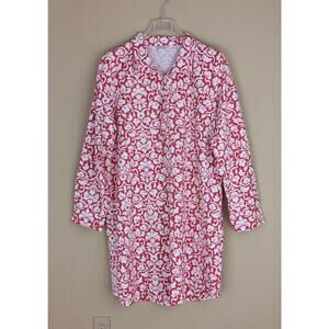 Garnet Hill Women Flannel Sleepshirt Nightgown XL 100% Organic Pima Cotton